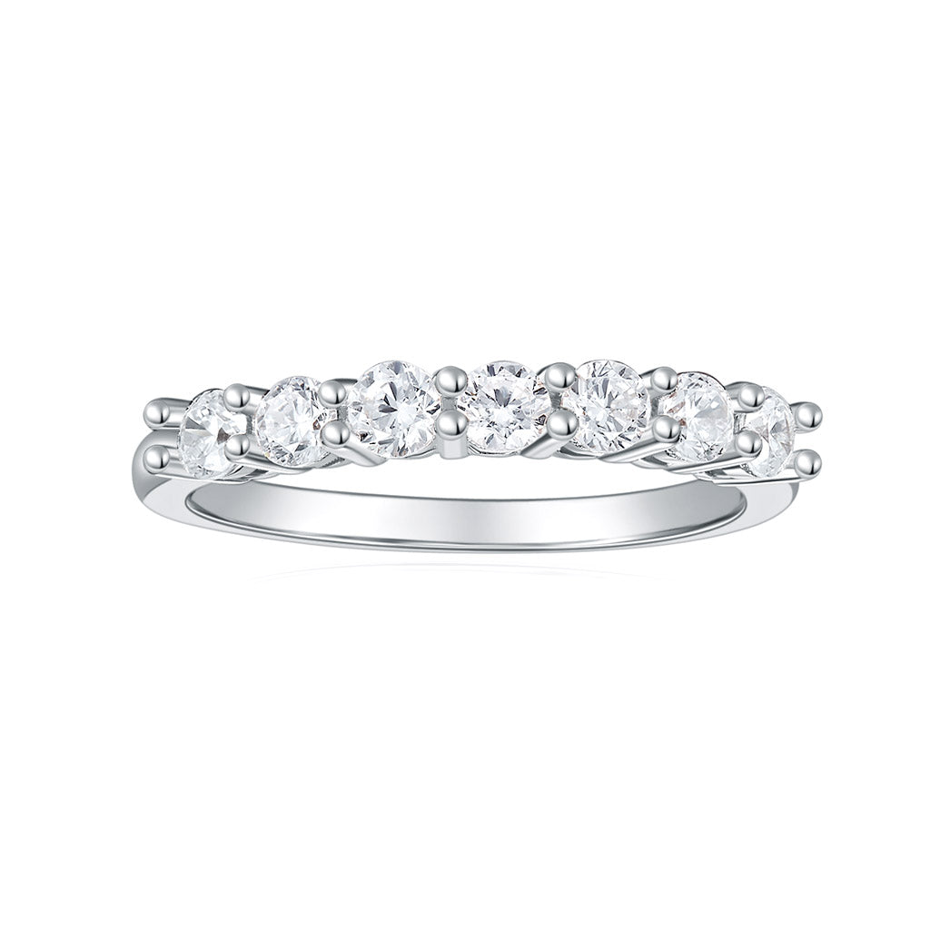 14k Yellow Gold Moissanite Engagement Ring Full Eternity Wedding Band ...