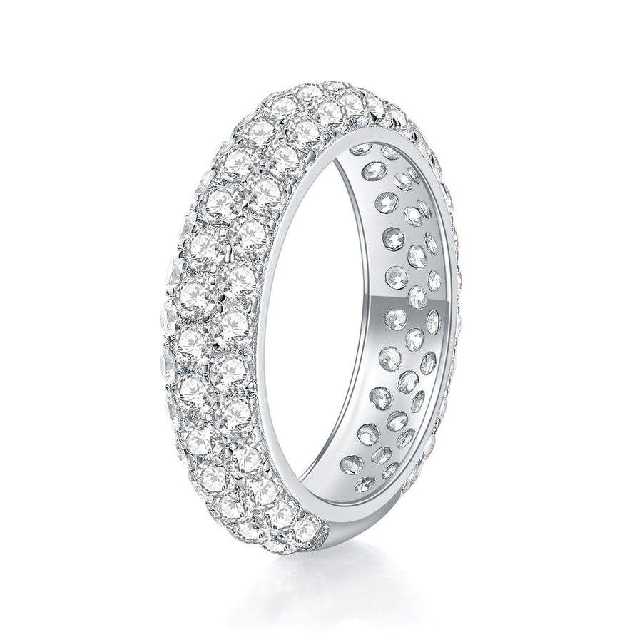 Moissanite Constance Diamond Ring Super Premium Colorless Round Moissanite Engagement Wedding Ring for Women