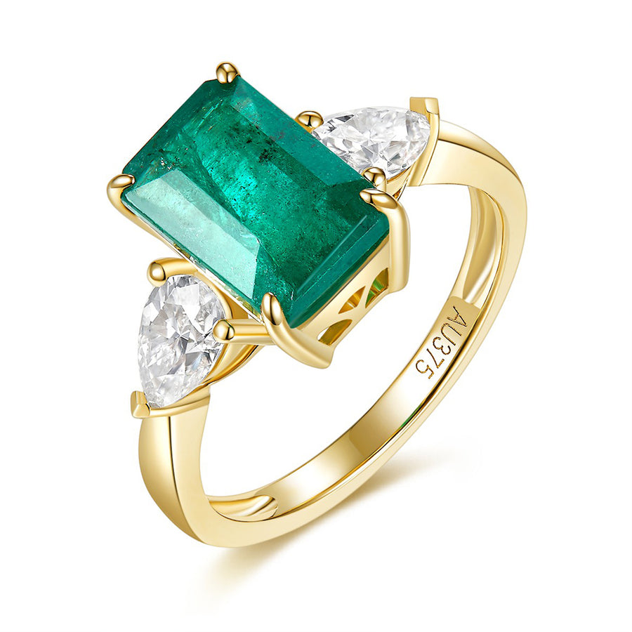 Emerald & Diamond Rio Cage Ring – Graziela Gems