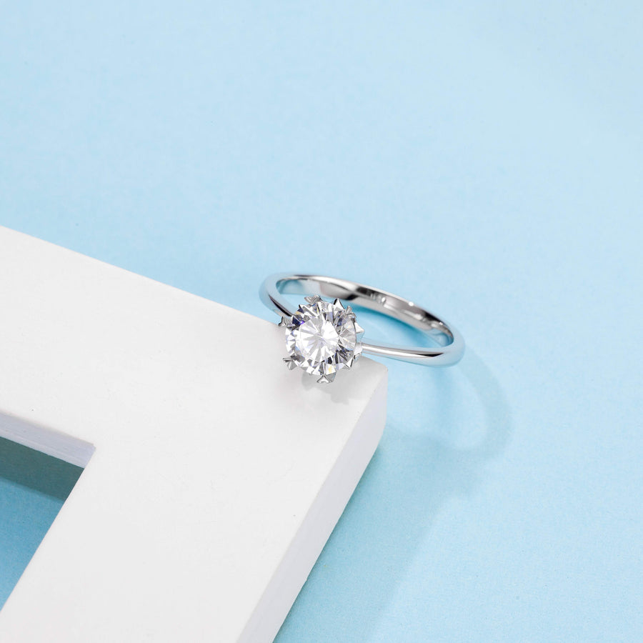 Moissanite Diamond, 925 Sterling Silver Ring, Promise Ring, Engagement Ring, Wedding Gift Classic Jewelry