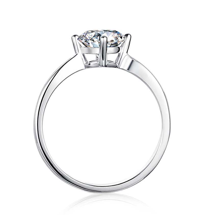 Engagement Ring Sets Bridal Sets Wedding Rings for Women Silver Plated Platinum, 1 Carat Center Moissanite Wedding Ring Set Anniversary Promise Rings Size 5-10