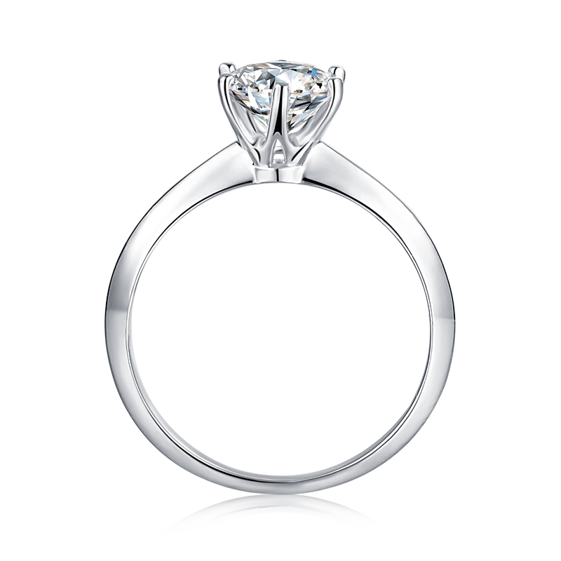1.5CT 7.5MM Classic Luxury Ring Setting Silver 925 Sterling Trendy Moissanite Engagement Rings for Women
