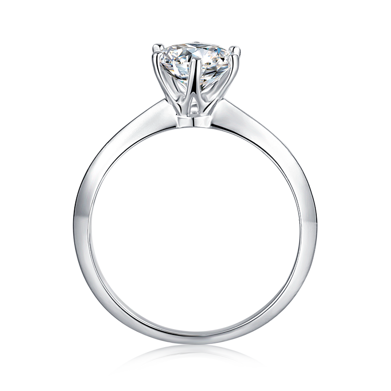 Classic Luxury Moissanite Ring Silver 925 Sterling Trendy Moissanite Engagement Rings for Women