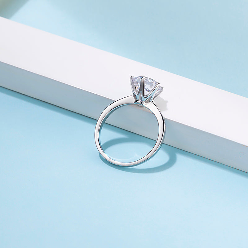 925 Silver D color 9mm 3CT Moissanite VVS1 Simple Design Wedding Ring With national certificate for Women Gift