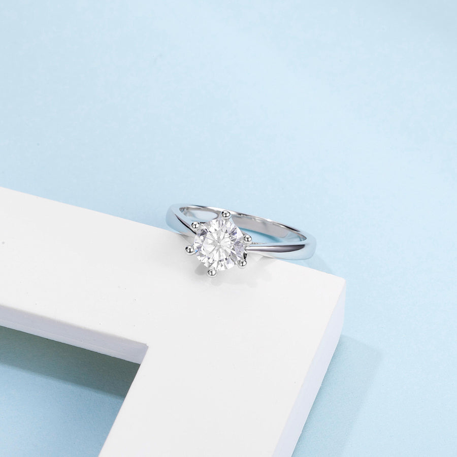1 Carats Wedding bands for women Moissanite wedding bands Platinum Plated Silver  for womens wedding rings