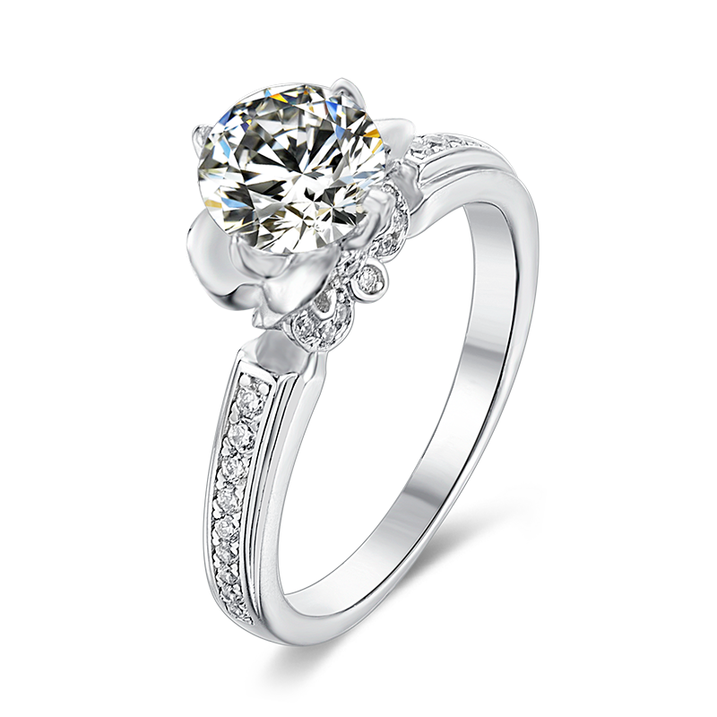 Antique Cushion-cut 1CT 6.5MM Moissanite Engagement Ring for Women