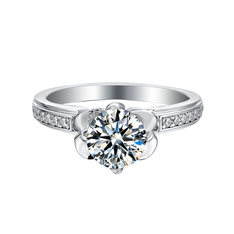 Antique Cushion-cut 1CT 6.5MM Moissanite Engagement Ring for Women