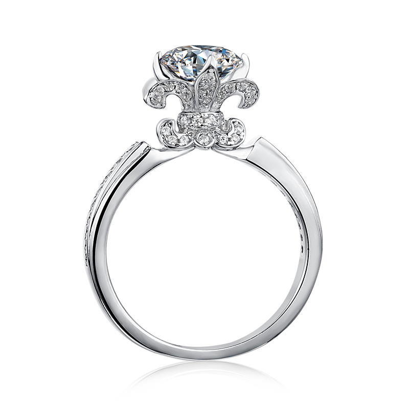 Antique Cushion-cut 1CT 6.5MM Moissanite Engagement Ring for Women
