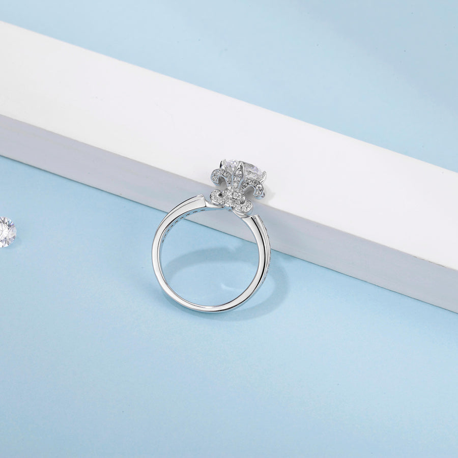 Antique Cushion-cut 1CT 6.5MM Moissanite Engagement Ring for Women
