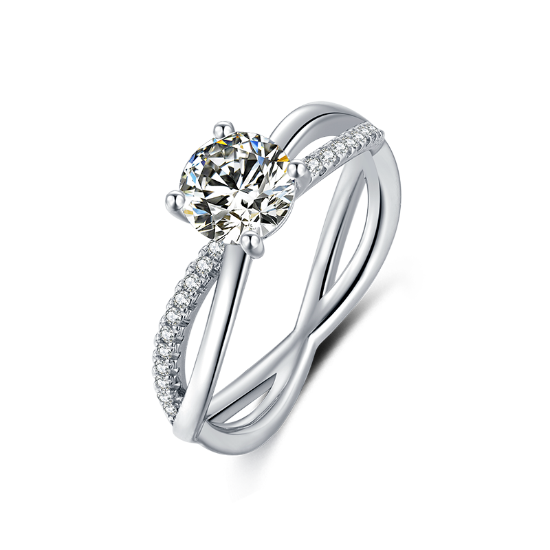 Moissanite engagement rings for women 10K 14k 18K gold ring 6 style Platinum Plated Silver name moissanite rings