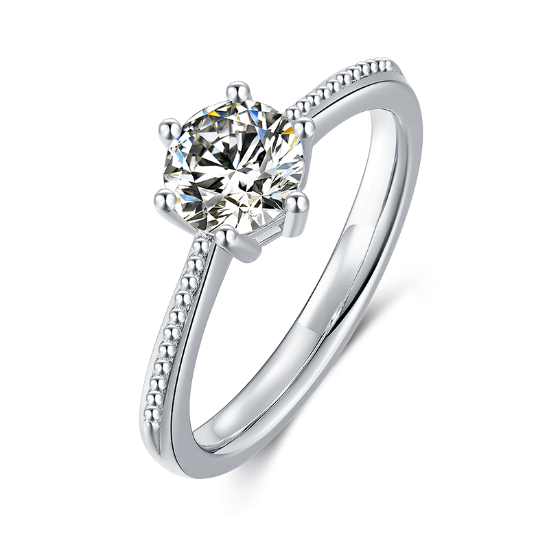 Moissanite Engagement Rings for Women Promise Moissanite Ring 925 Sterling Silver Center 1ct