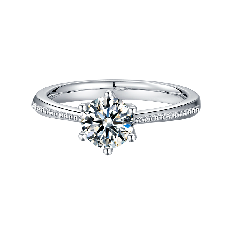 Moissanite Engagement Rings for Women Promise Moissanite Ring 925 Sterling Silver Center 1ct