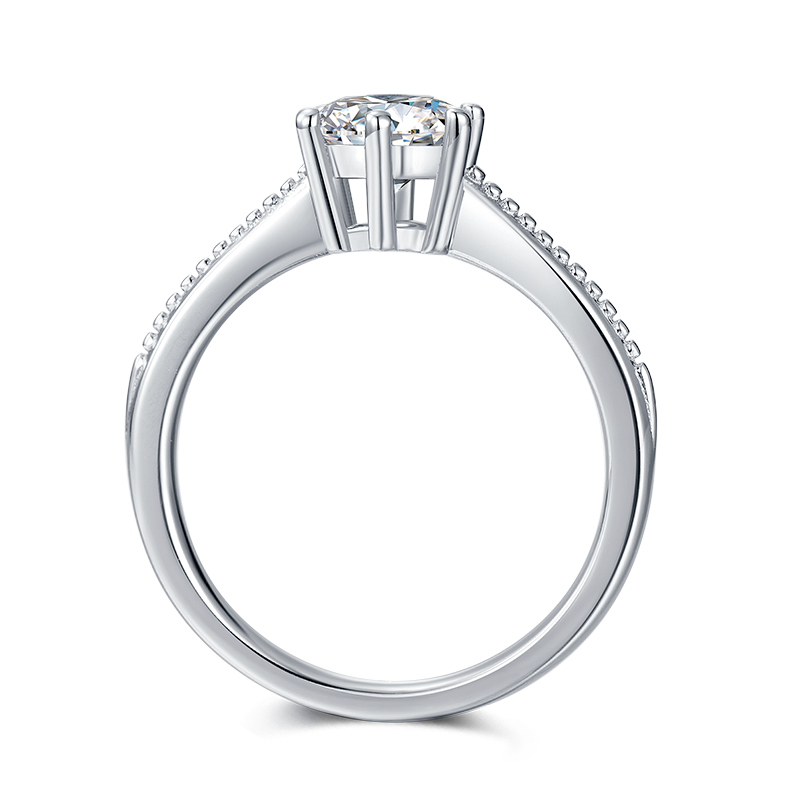 Moissanite Engagement Rings for Women Promise Moissanite Ring 925 Sterling Silver Center 1ct