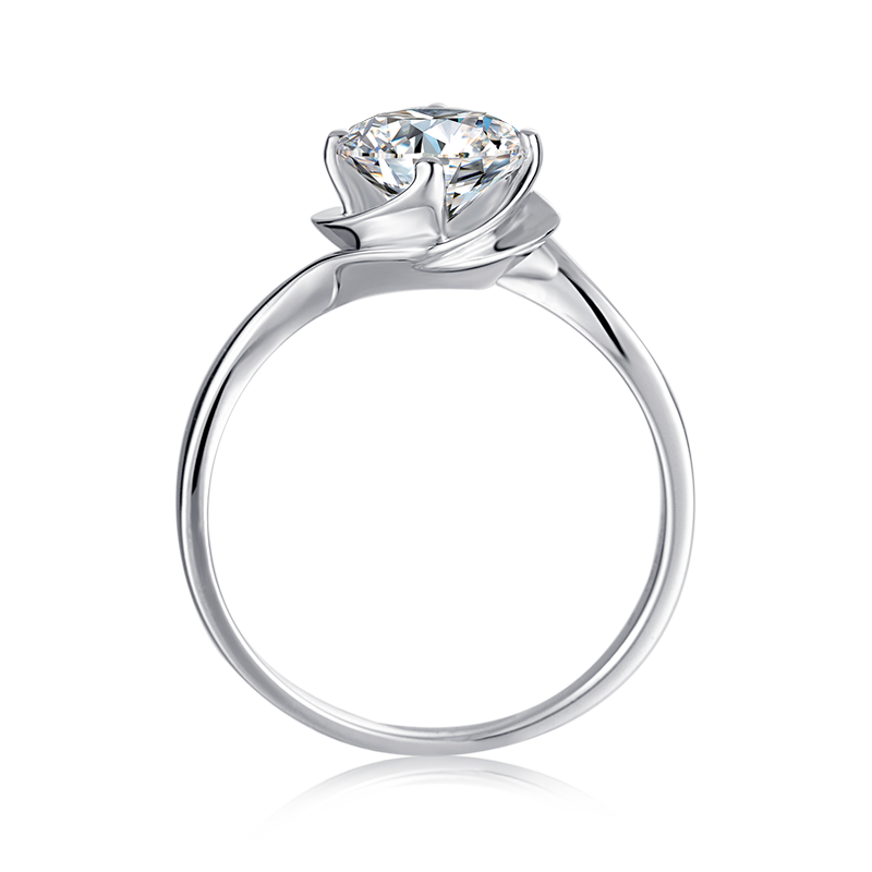 1Carat Moissanite Engagement Rings for Women Ring Silver