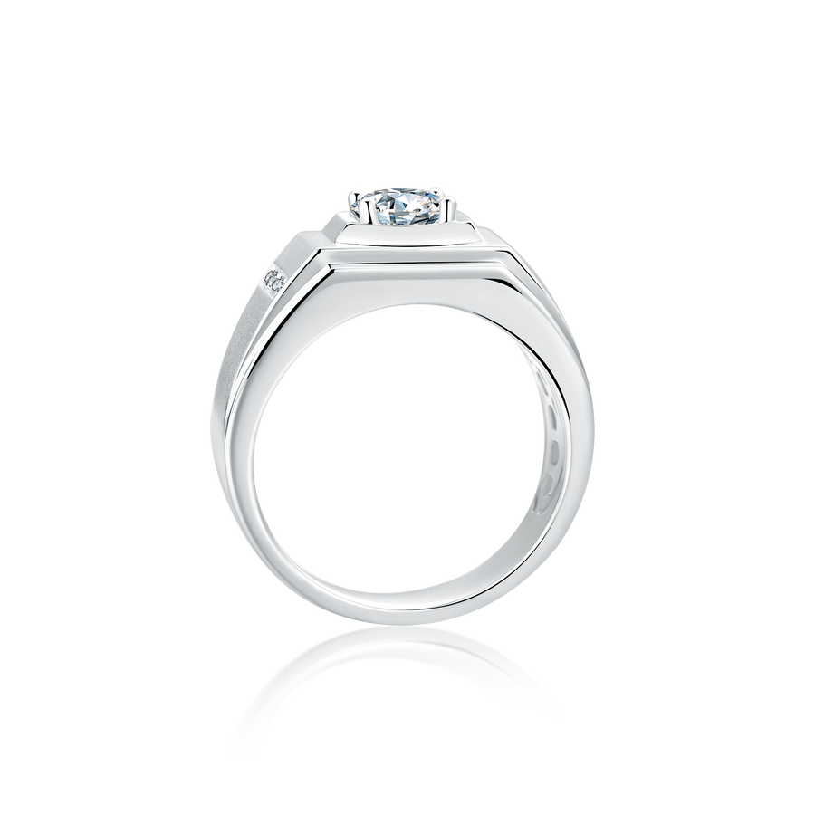 Moissanite Ring for Men 1CT 6.5MM Size 05-12 Best Gifts for Him with Gift Box