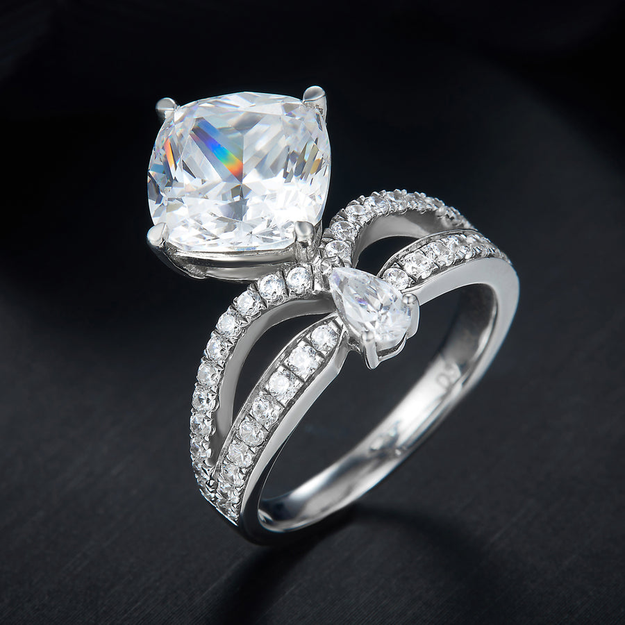 Cross Rainbow® 9mm Cute Engagement Ring, 3.5cttw DEW