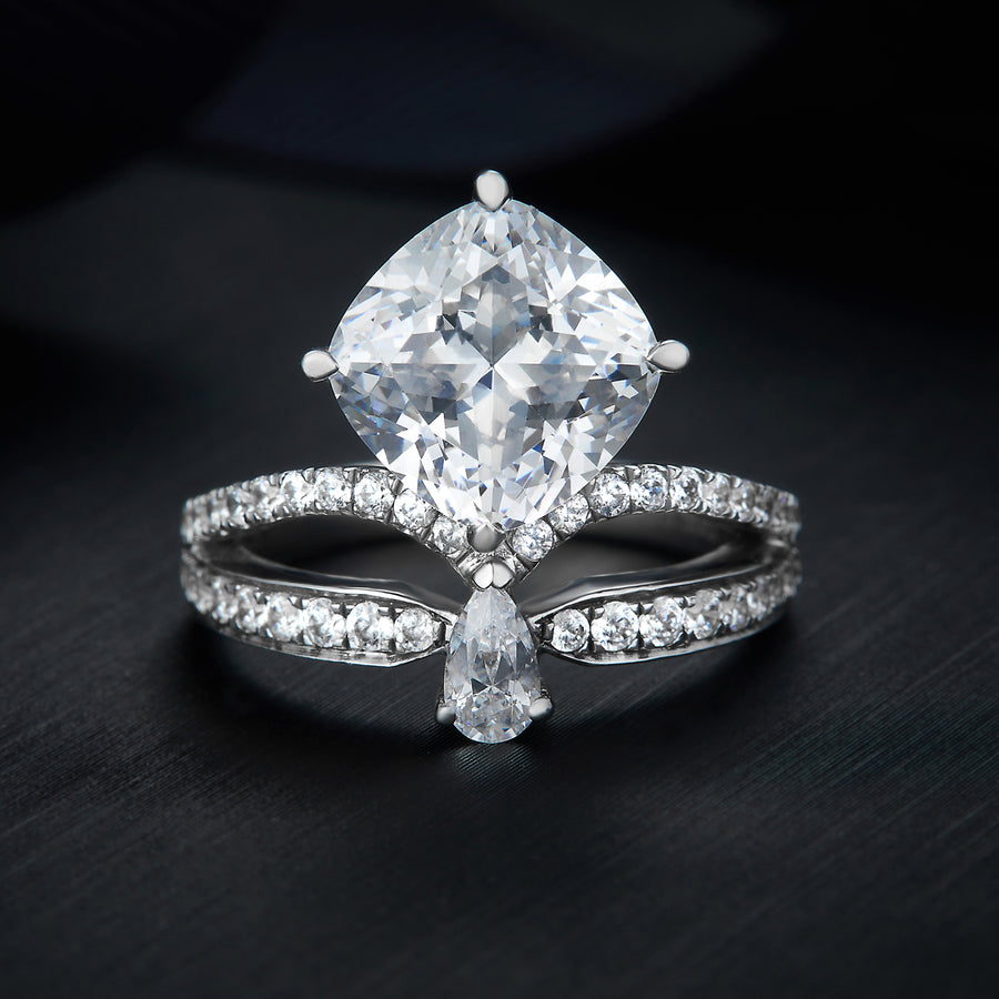 Cross Rainbow® 9mm Cute Engagement Ring, 3.5cttw DEW