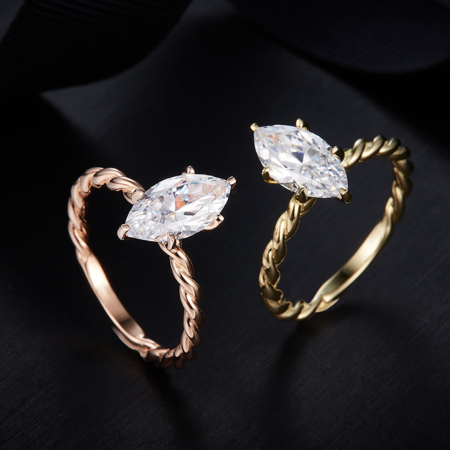Moissanite Ring 12mm 4cttw DEW by Cross Rainbow® Jewelry