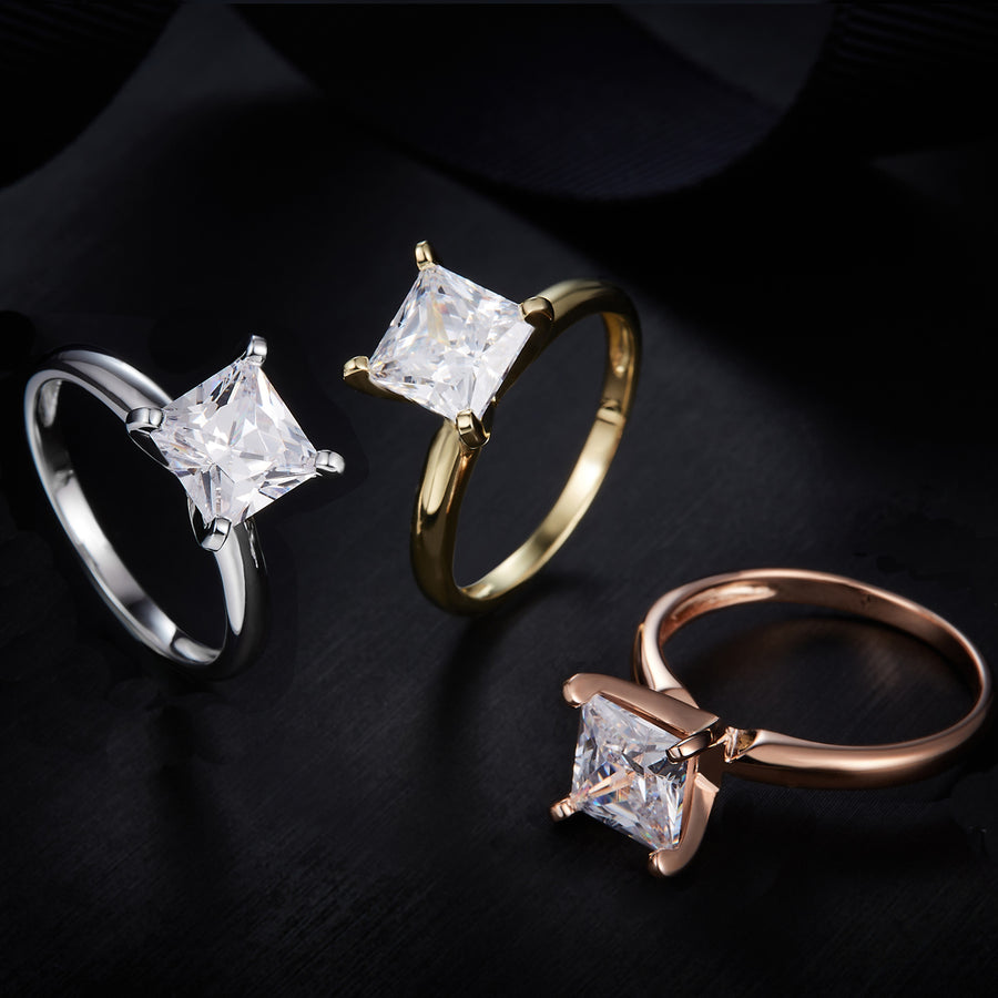 Cross Rainbow® Moissanite Ring, SQ7×7MM*1, 2.0ct