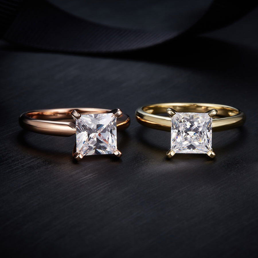 Cross Rainbow® Moissanite Ring, SQ7×7MM*1, 2.0ct