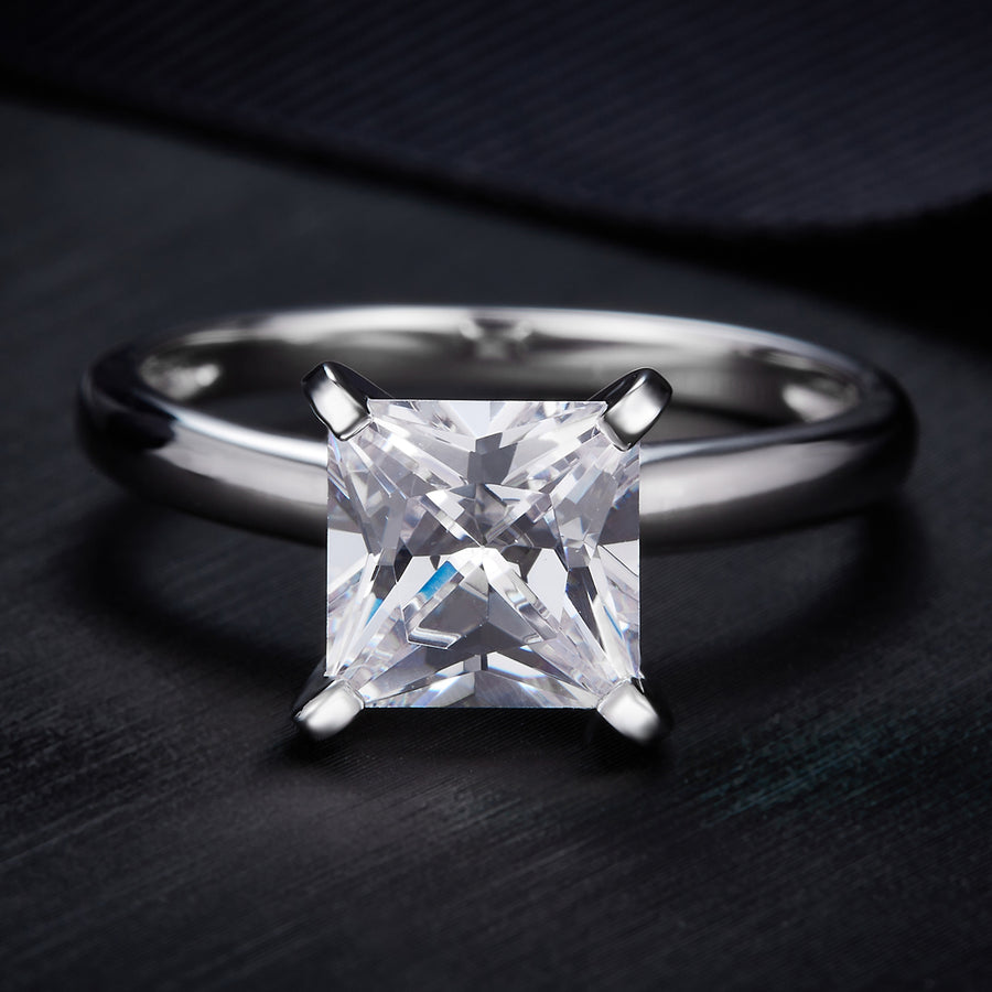 Cross Rainbow® Moissanite Ring, SQ7×7MM*1, 2.0ct