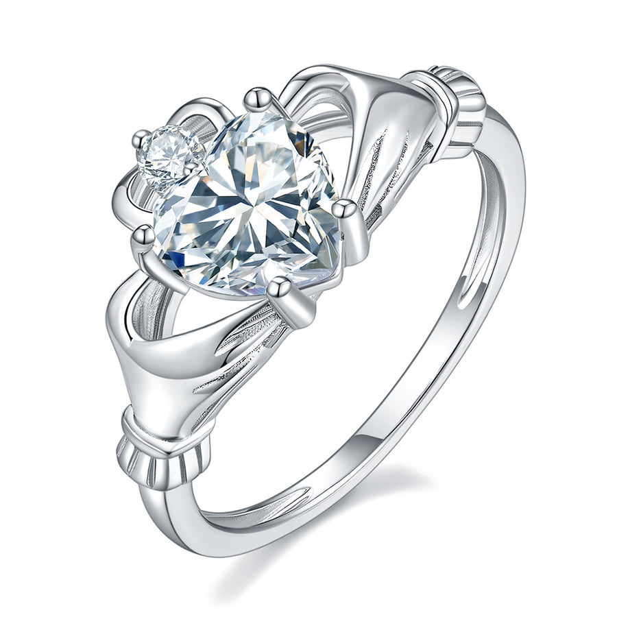 Moissanite Ring New Arraival from Cross Rainbow® Jewelry,HT7×7MM*1, 1.2ct