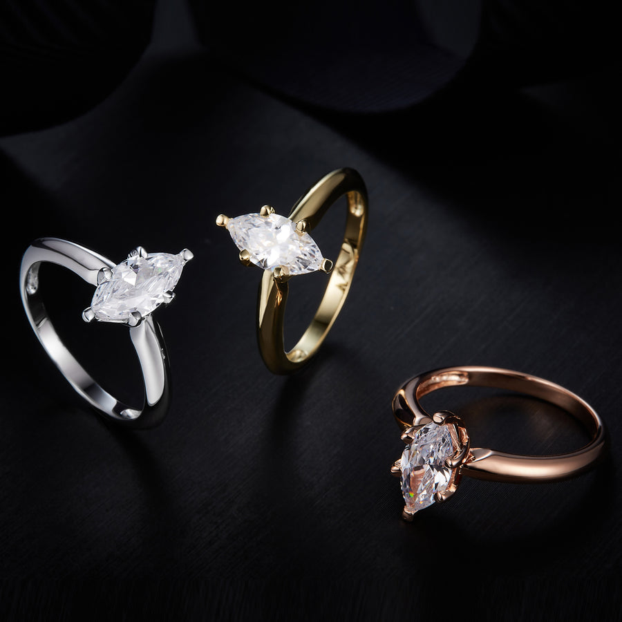 Cross Rainbow® Moissanite Rings for Women, SQ5×5MM*1, 0.8ct