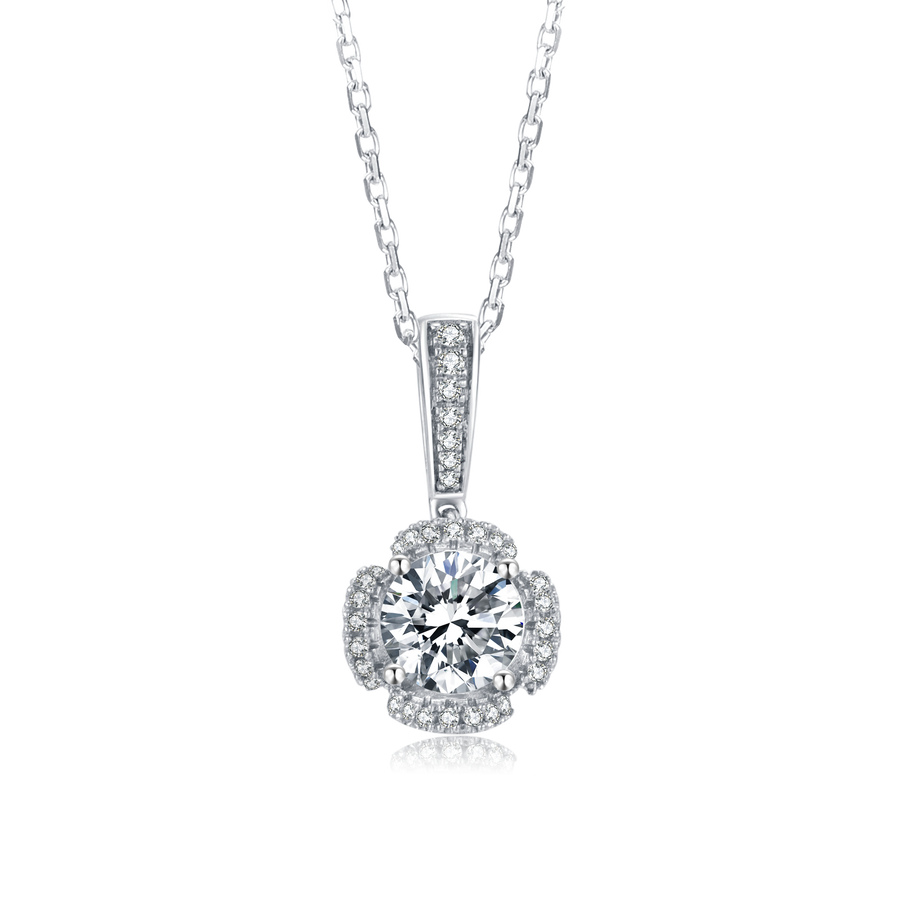 Moissanite Necklaces and Earrings Jewelry Set for Women Valentine's Day Gifts