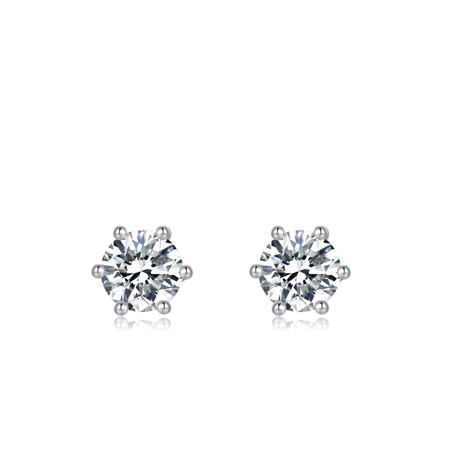 925 Sterling Silver Moissanite Jewelry Set Necklace and Earrings Total 2CT,Necklace with Pendant Round Brilliant Cut Moissanite Solitaire Necklace for Women