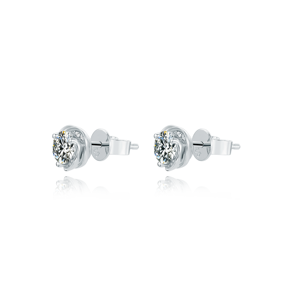 Moissanite Jewelry Set, Necklace and Earrigns total 2CT Heart Pandent Necklaces and Earrings for Women