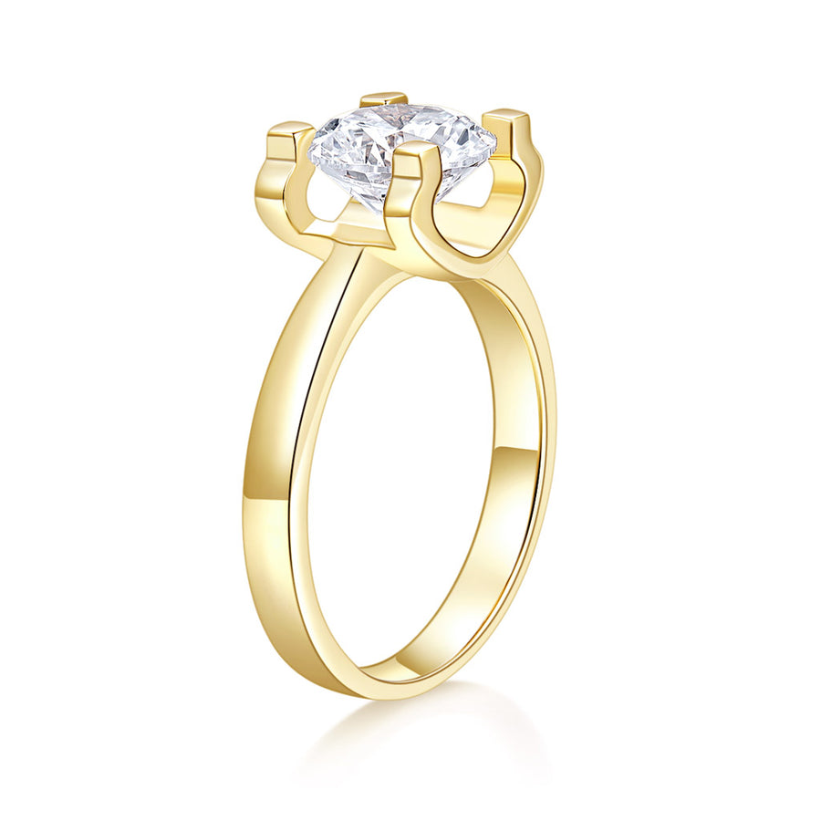 Moissanite Engagement Ring Classic 1 CTW 14k Rose Gold