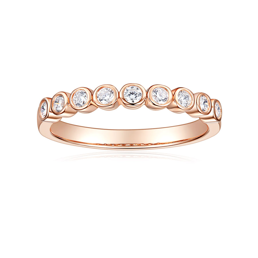 1.9 cttw 7 Stone Diamond Wedding Band 14K White Gold Prong Set Round
