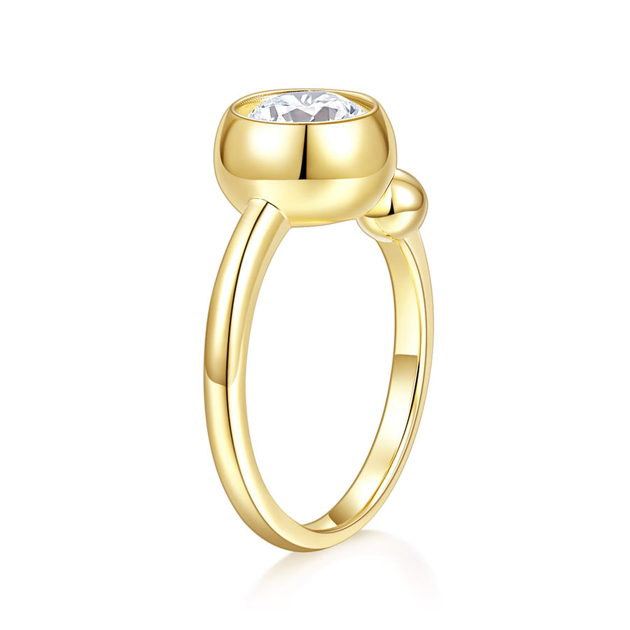 14k Rose Gold 1CT TGW Cushion Moissanite and Diamond Halo Engagement Ring