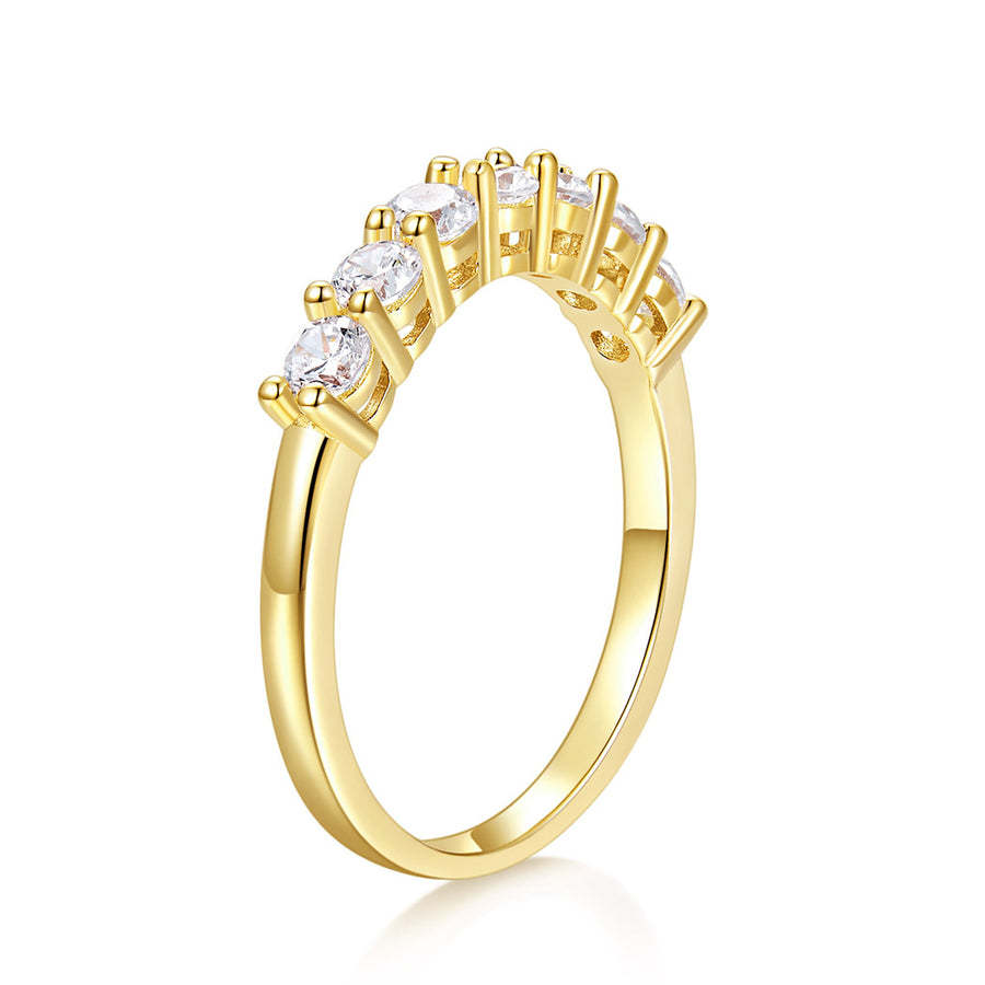 D-E-F Color 14k White Gold Heart Arrows Cut Moissanite Half Eternity Wedding Band for Women