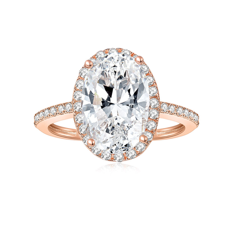 Sparkling Moissanite diamond Ring in 14K White Gold