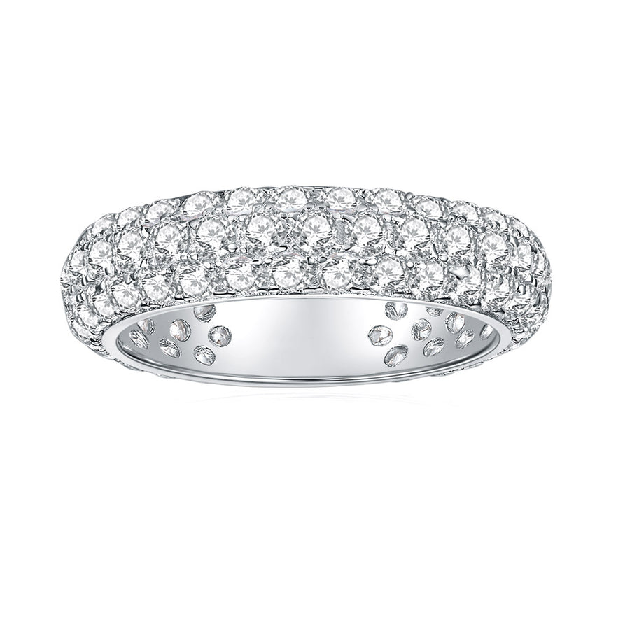 Moissanite Lady Lynsey 8ct 14k White Gold Moissanite Eternity Ring for Women