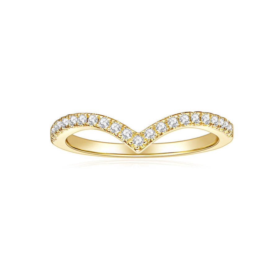 Near-Colorless (E-F) Moissanite Engagement Ring 1.0mm*21-0.1 CTW 14k White Gold