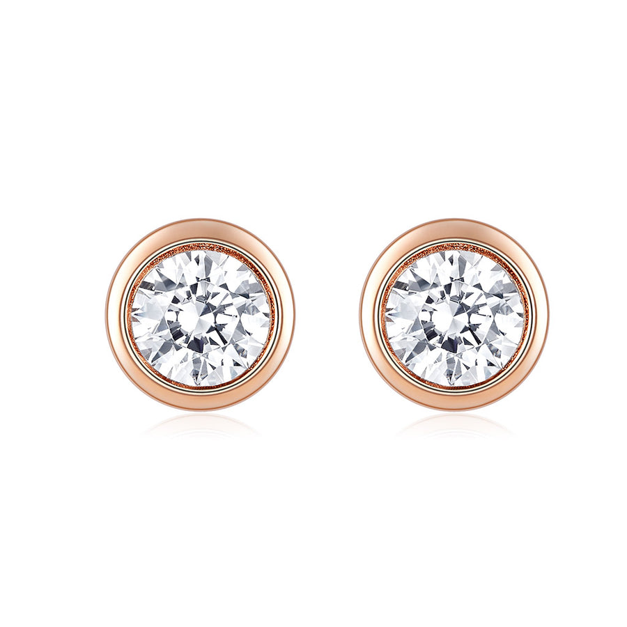 Crystal Prong moissanite Stud Earrings for Women Girls Statement Cartilage Fashion Earrings