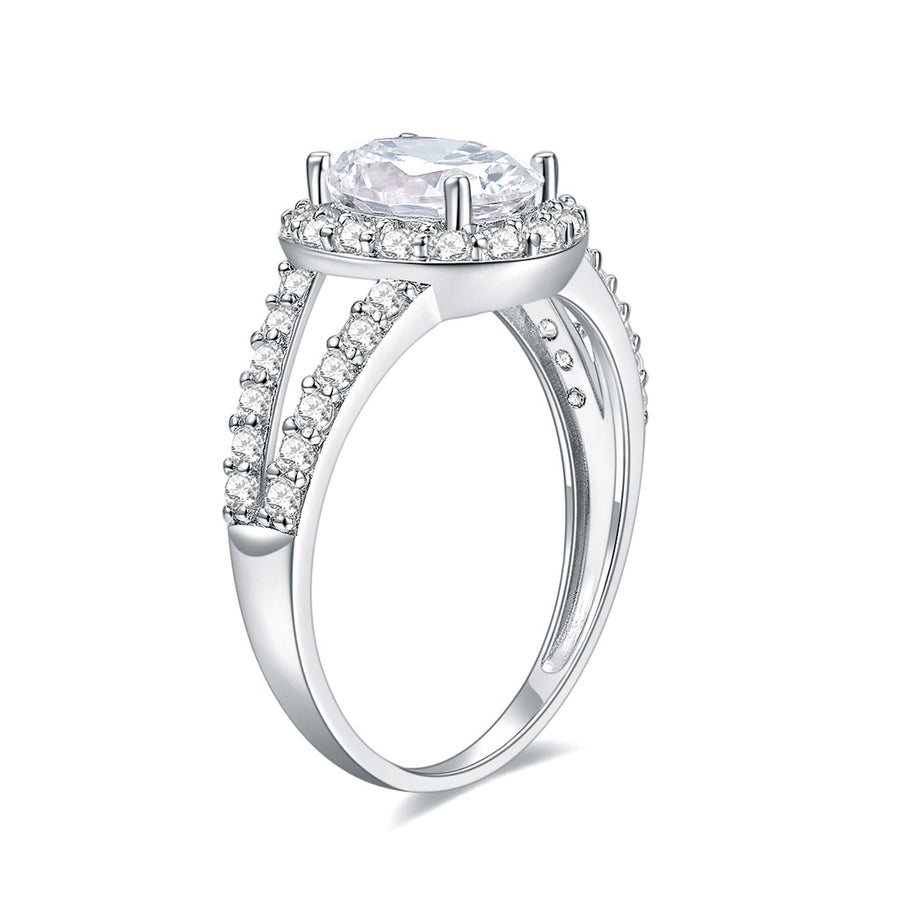 Moissanite Wedding Ring for Women Bridal Rings 2 CTW 14k White Gold (DEF/VS)