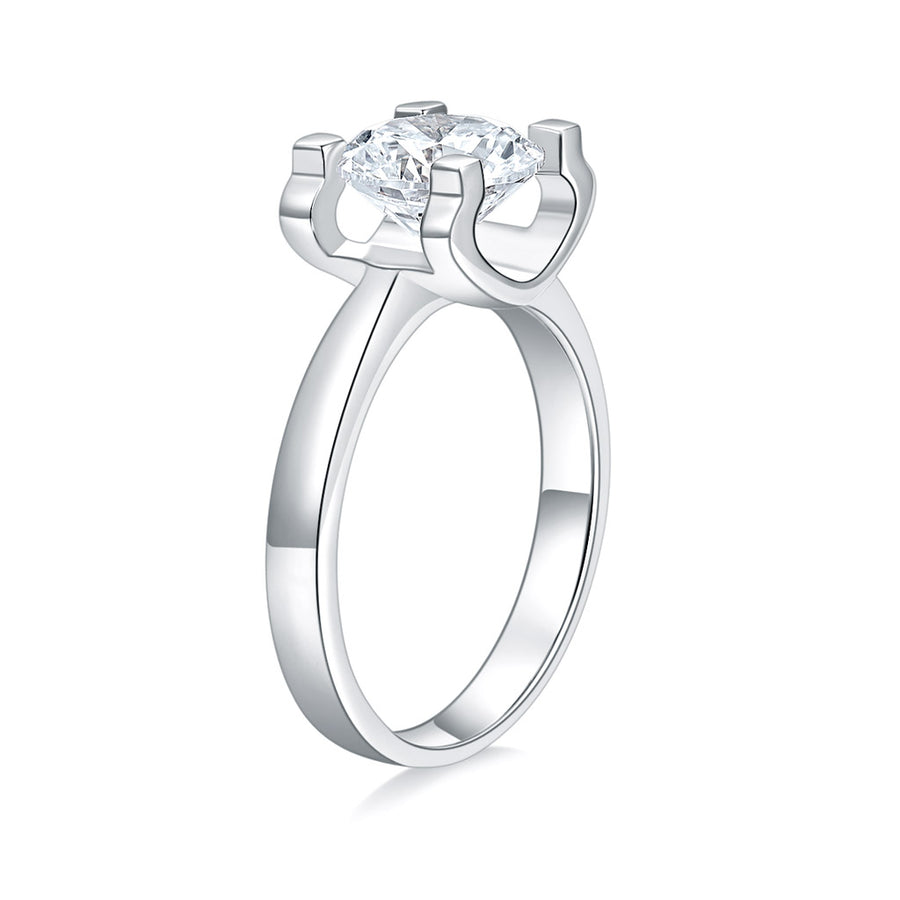 Moissanite Engagement Ring Classic 1 CTW 14k Rose Gold