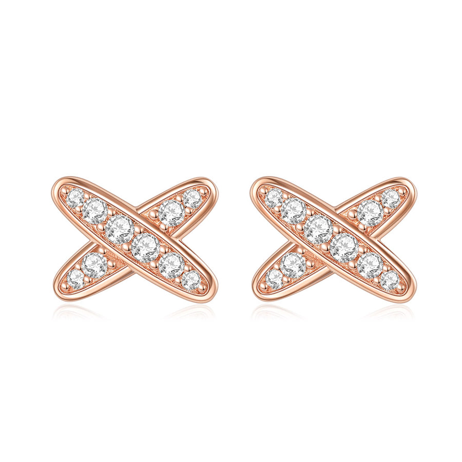 14k Yellow Gold Moissanite Butterfly Earrings two lines with together Earring for Women