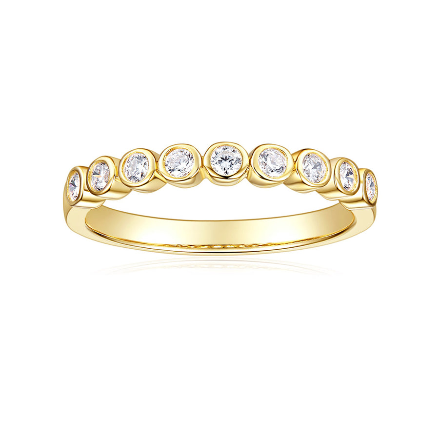 1.9 cttw 7 Stone Diamond Wedding Band 14K White Gold Prong Set Round