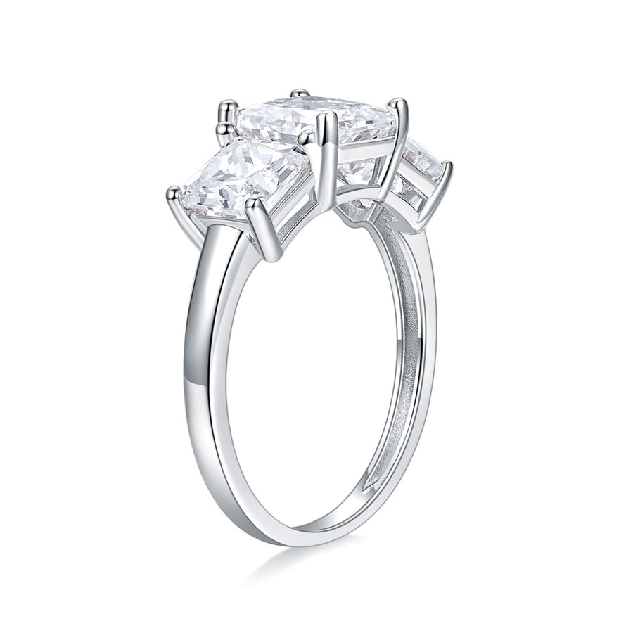 1.4Ct Certified Moissanite Solitaire 14 White Gold Ring, DE-VS1 Color Clarity Gemstone Halo Ring,  Moissanite Engraved  Ring for Women