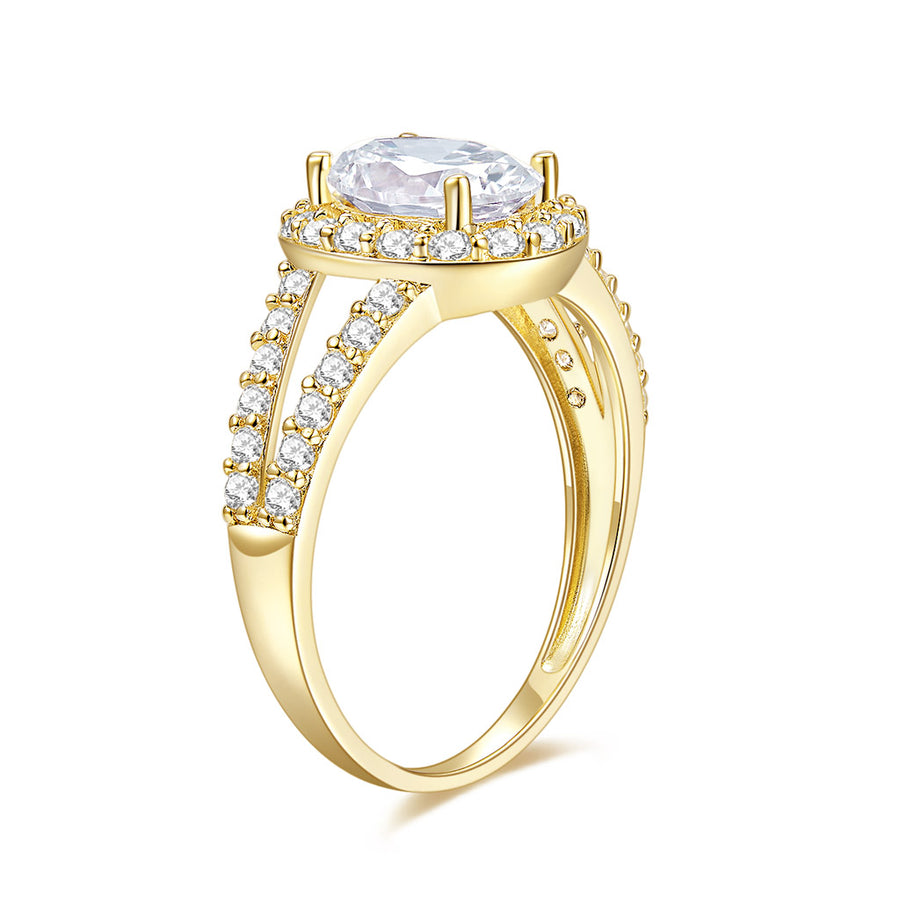 2 Carat 14K Rose Gold Vintage Halo Style Channel Set Round Brilliant Diamond Engagement Ring Milgrain with a 2 Carat Moissanite Center