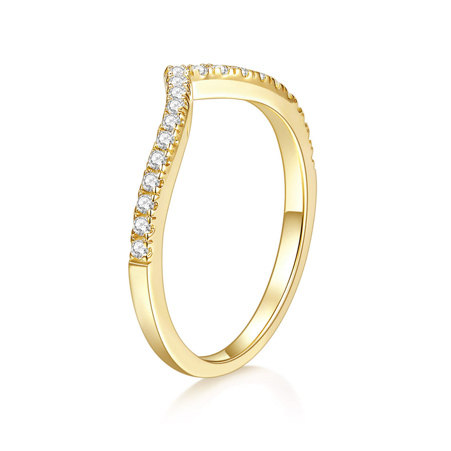 Moissanite Ring for Women Heart Ring 14K Rose Gold Diamond Engagement Ring