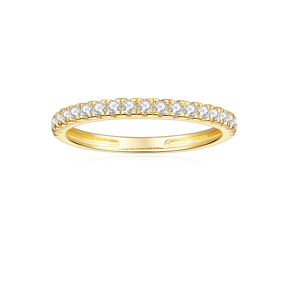 Forever 20 Stone Round Moissanite Engagement Ring Solid 14k White Gold