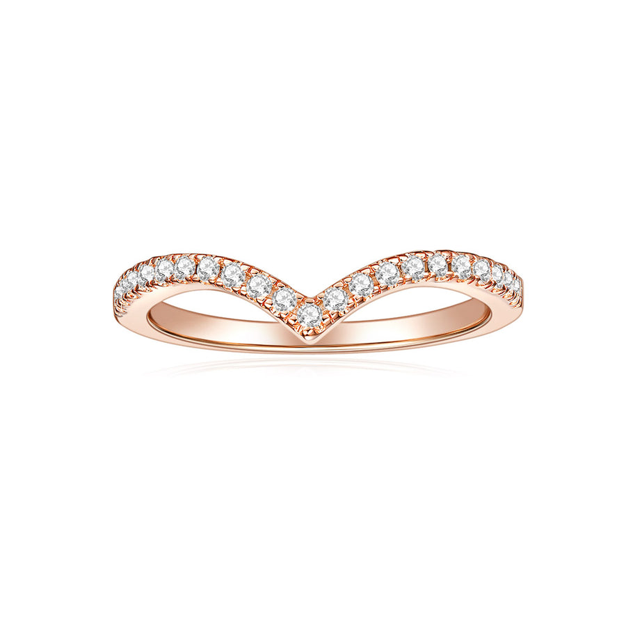 Near-Colorless (E-F) Moissanite Engagement Ring 1.0mm*21-0.1 CTW 14k White Gold