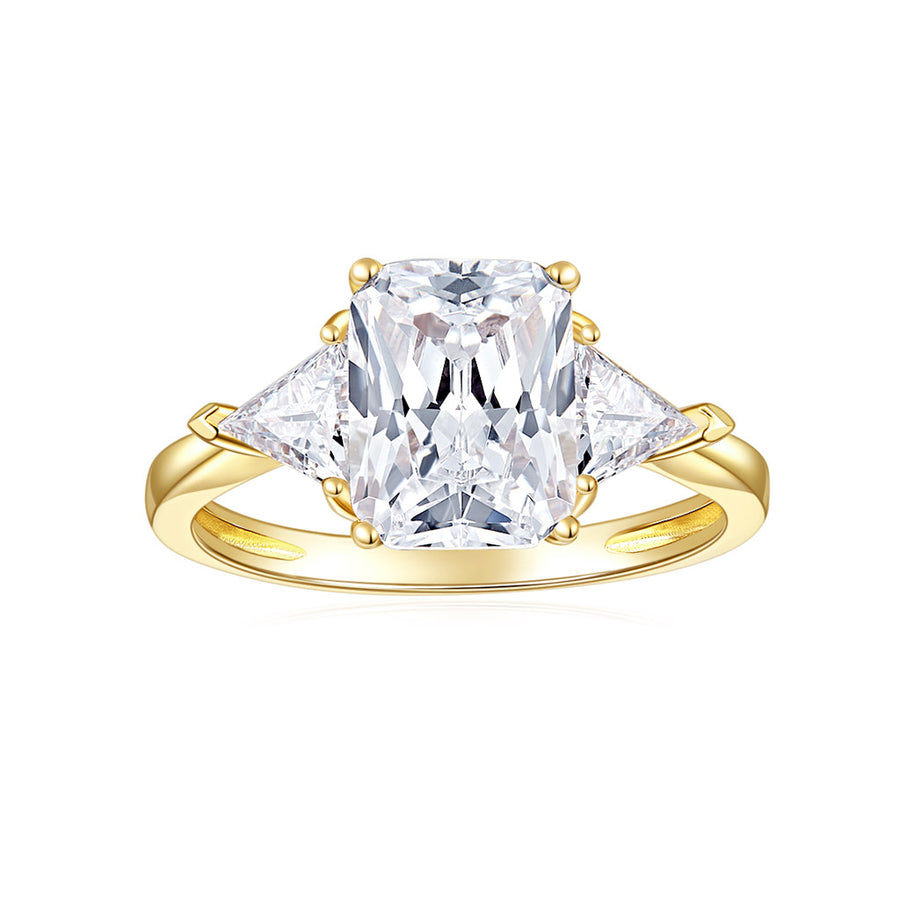 Moissanite Solitaire 14K Rose Gold Ring for Women Engagement Wedding Ring