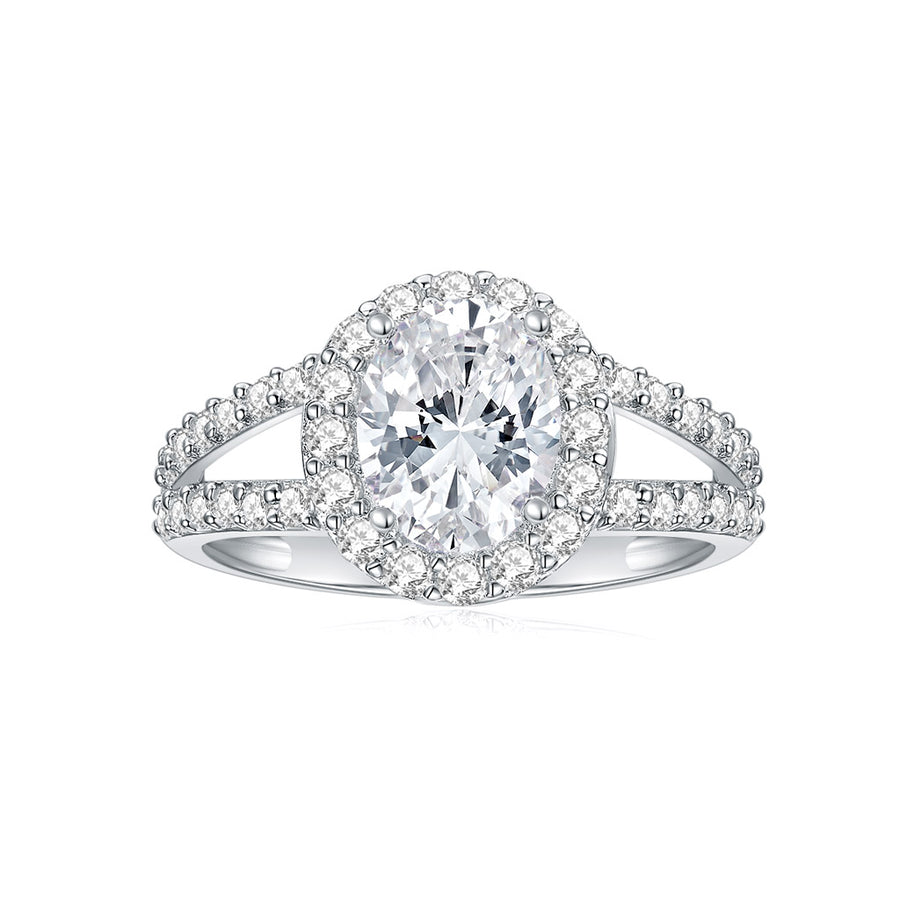 Moissanite Wedding Ring for Women Bridal Rings 2 CTW 14k White Gold (DEF/VS)